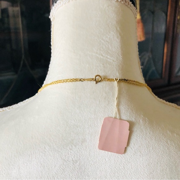 Vintage 70s gold plated multi strand chain diamond cut accent necklace NWT - Picture 4 of 9